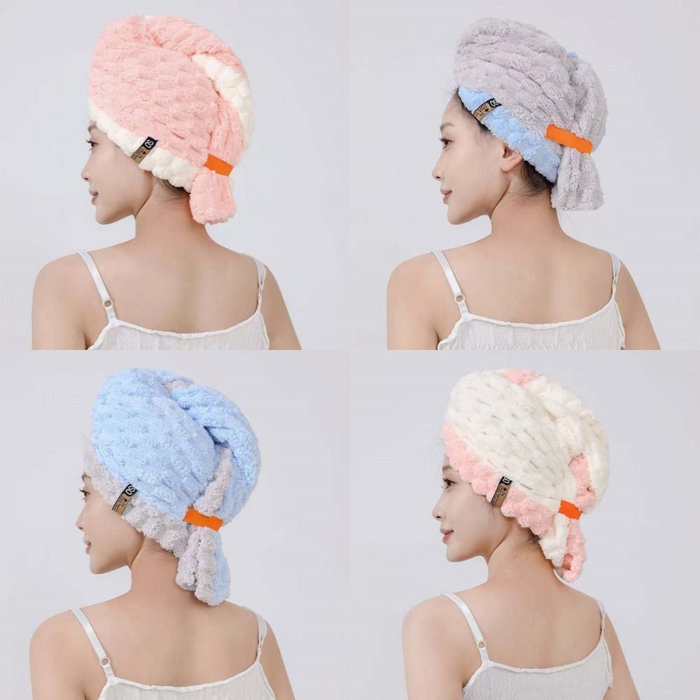 Hair Turban Towel - 재사용 가능한 특대형 퀵 드라이 헤어