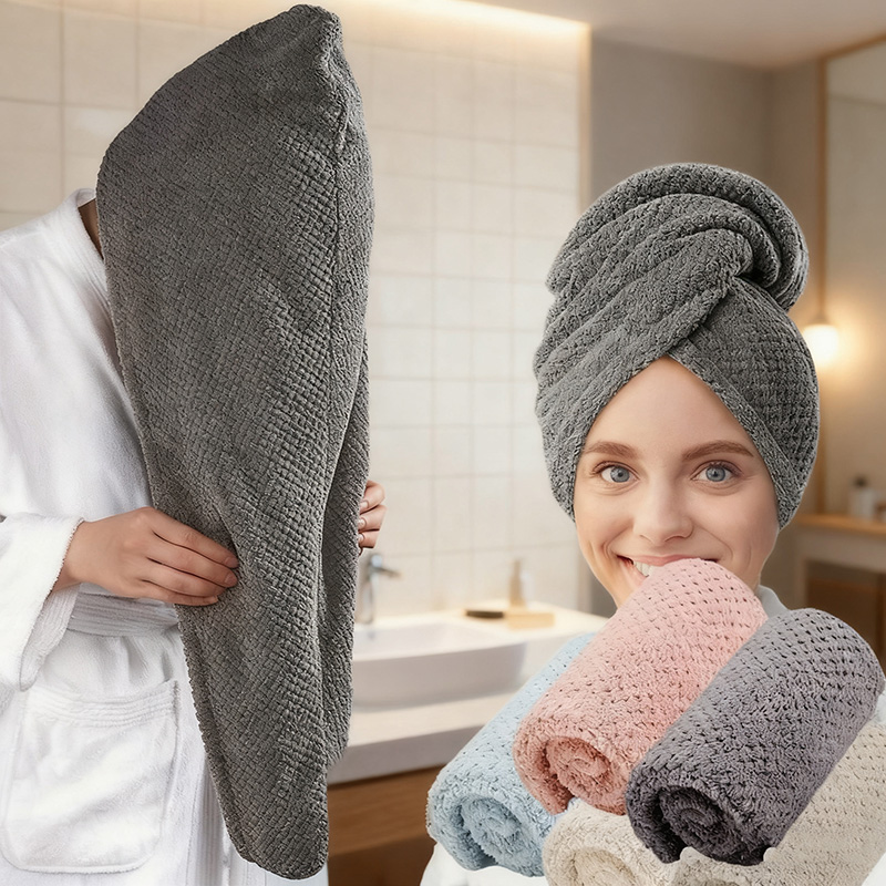 Hair Turban Towel - 여성용 드라이 헤어 타월 (드라이 헤어