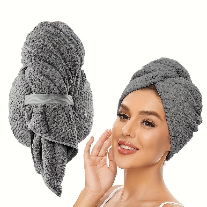 마이크로파이버 헤어 타월 특대형 랩 퀵 드라이 헤어 타 - Hair Turban Towel 리뷰 및 가격