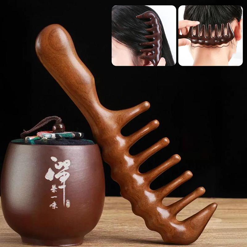 천연 백단향 헤어 빗 정전기 방지 나무 빗 마사지기 긴 - Hair Care Long Hair 리뷰 및 가격