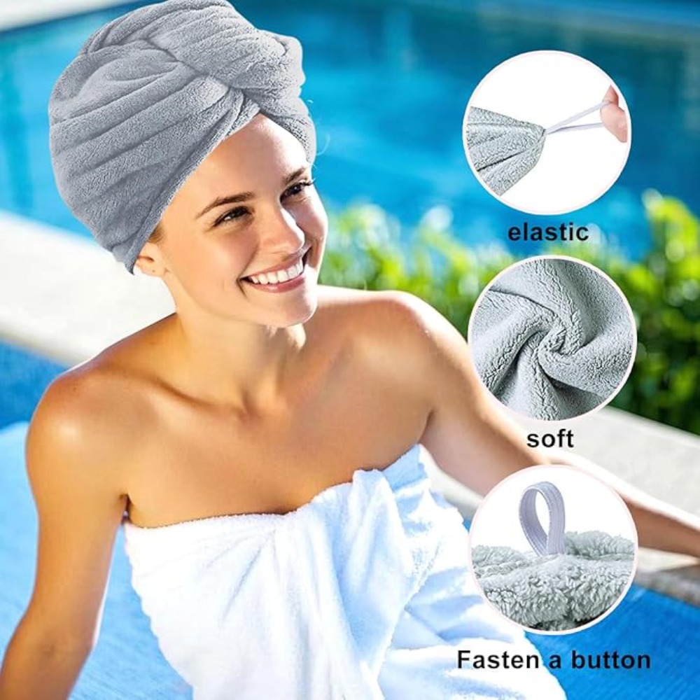 퀵 드라이 헤어 타월 랩, 곱슬머리 방지 마이크로파이버 - Hair Turban Towel 리뷰 및 가격