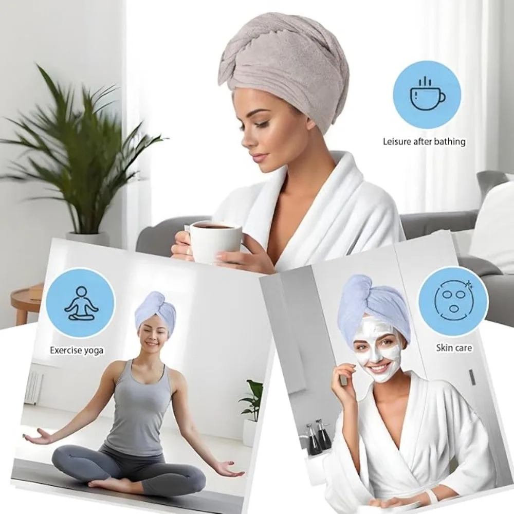 퀵 드라이 헤어 타월 랩, 곱슬머리 방지 마이크로파이버 - Hair Turban Towel 리뷰 및 가격