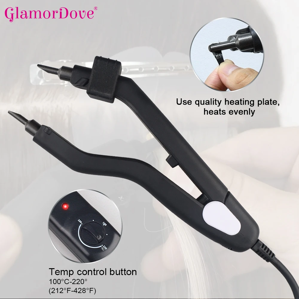 헤어 익스텐션 가열 철 헤어 익스텐션 퓨전 글루 건 핫 - Glue Gun Hair 리뷰 및 가격
