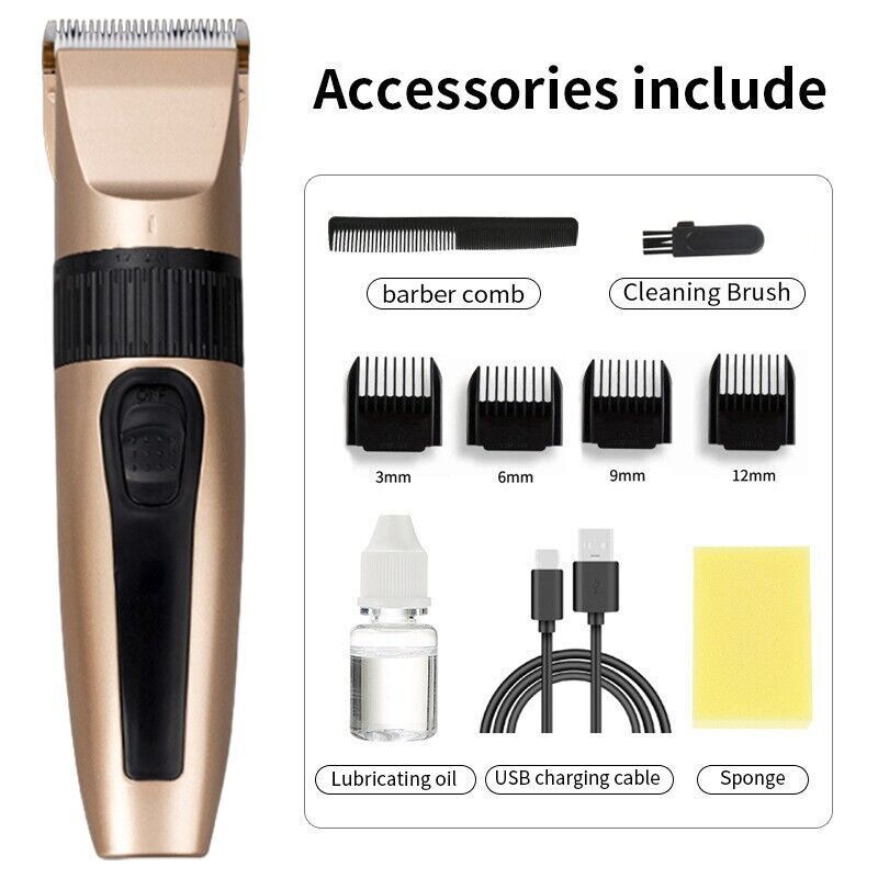 전문가용 무선 헤어 클리퍼 트리머 키트, 4개 부착물( - Hair Care Long Hair 리뷰 및 가격