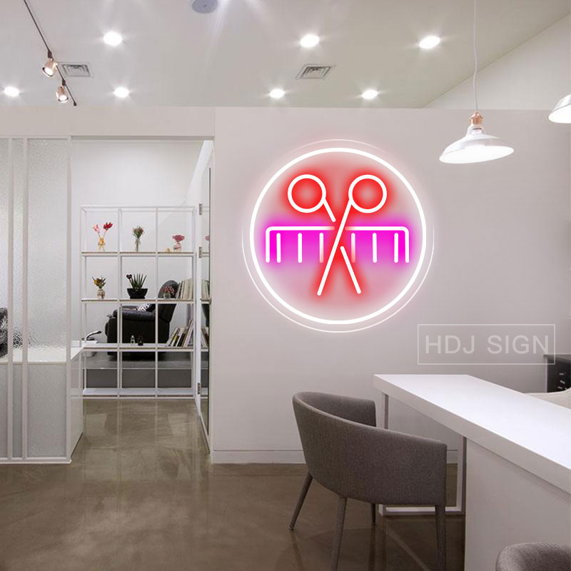 이발소용 맞춤형 LED 네온 사인, 미용실 비즈니스 헤 - Hair Care Logo 리뷰 및 가격