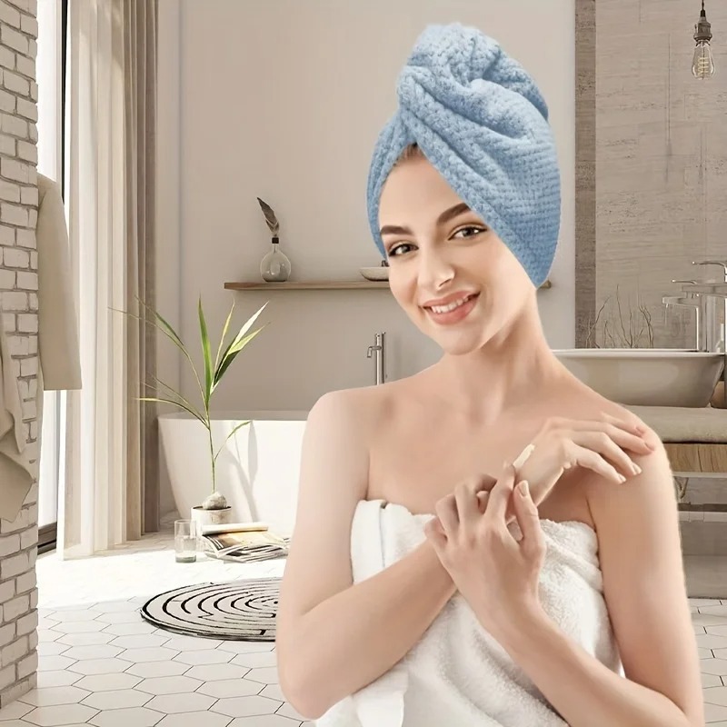 여성용 퀵 드라이 헤어 타월 랩 (두꺼운/곱슬머리용)  - Hair Turban Towel 리뷰 및 가격
