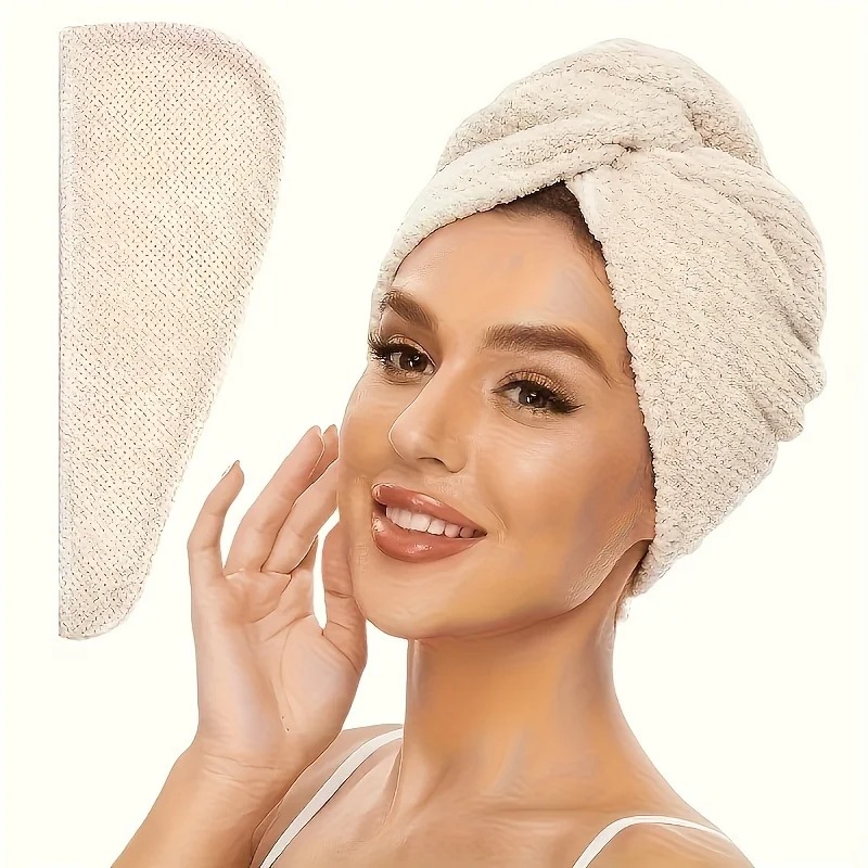 여성용 퀵 드라이 헤어 타월 랩 (두꺼운/곱슬머리용)  - Hair Turban Towel 리뷰 및 가격