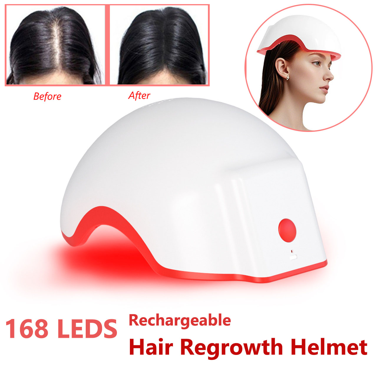 적색광 치료 기기 모자 근적외선 LED 치료 헬멧 모발 - Hair Care With Protein 리뷰 및 가격